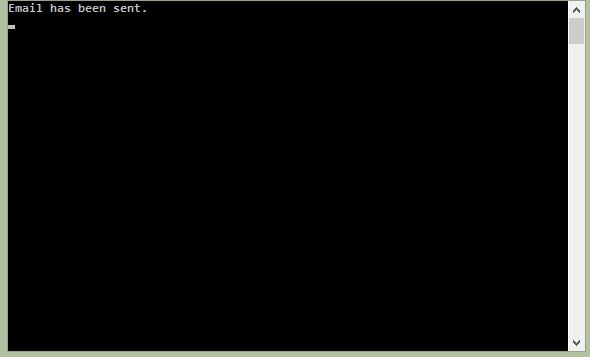 Email successfully sent